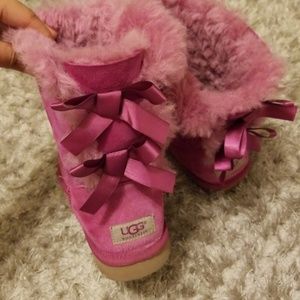 UGG Pink Bailey Bow Boots